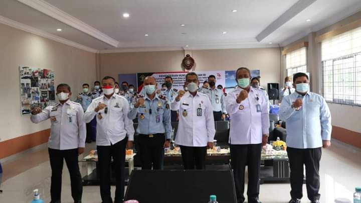 KAKANIM TEMBILAHAN IKUT PENGUATAN MITRA KERJA  STRATEGISBERSAMA IRJEN KEMENKUMHAM RI